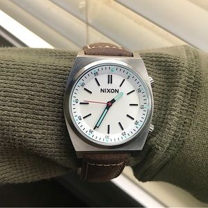 Nixon Brigade Wolf Pack Brown Leather Watch